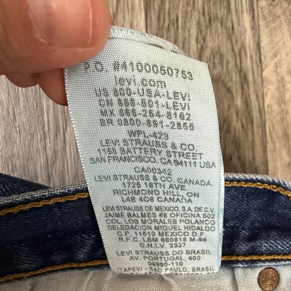 Levi’s 501 Straight Fit Jeans Blue Denim Button Fly 40x34 Made in Mexico - Picture 5 of 10